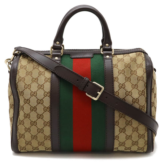 Gucci GG Canvas Leather 2WAY Shoulder Bag