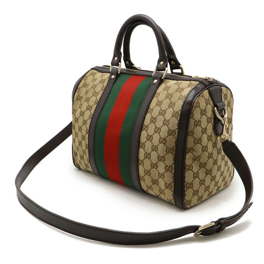 Gucci GG Canvas Leather 2WAY Shoulder Bag