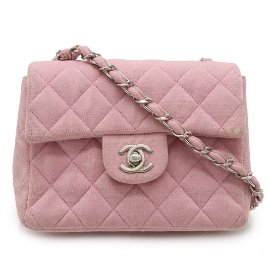 Chanel Mini Matelasse Cotton Jersey Shoulder Bag