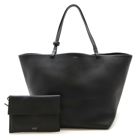 The Row XL Park Leather Tote Bag Black