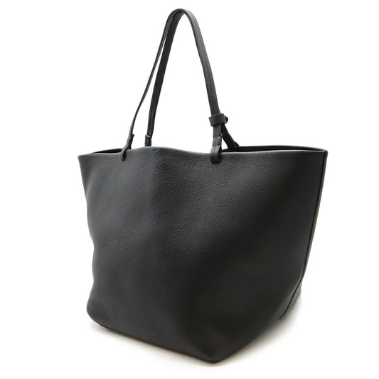 The Row XL Park Leather Tote Bag Black