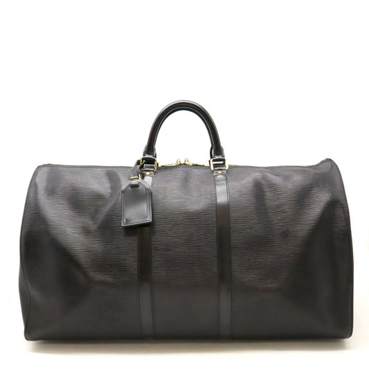 Louis Vuitton Epi Keepall 55 Travel Bag Black