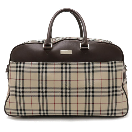 Burberry Nova Check Nylon Canvas Boston Bag