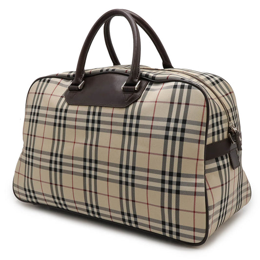 Burberry Nova Check Nylon Canvas Boston Bag