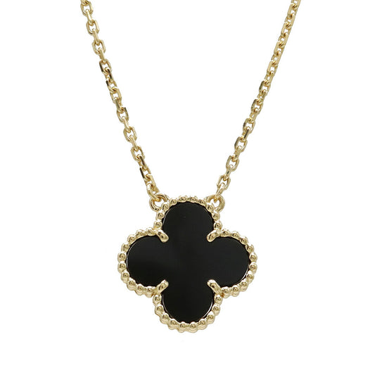 Van Cleef & Arpels Vintage Alhambra Necklace Onyx K18YG