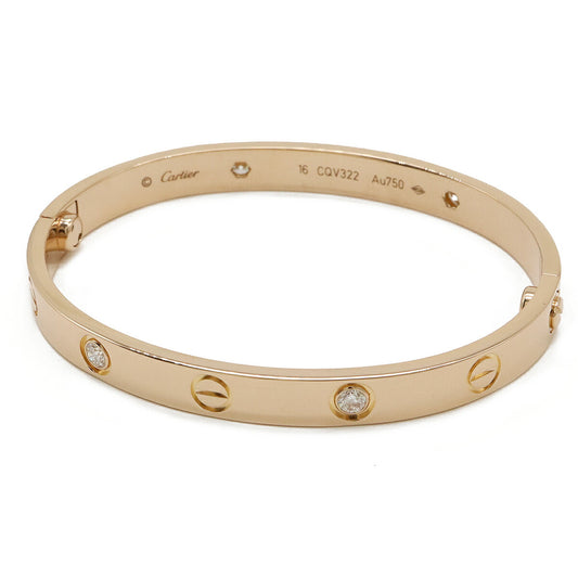 Cartier LOVE Bracelet 18K Pink Gold Diamond