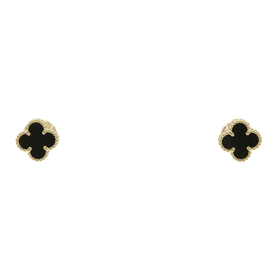 Van Cleef & Arpels Sweet Alhambra Onyx Earrings