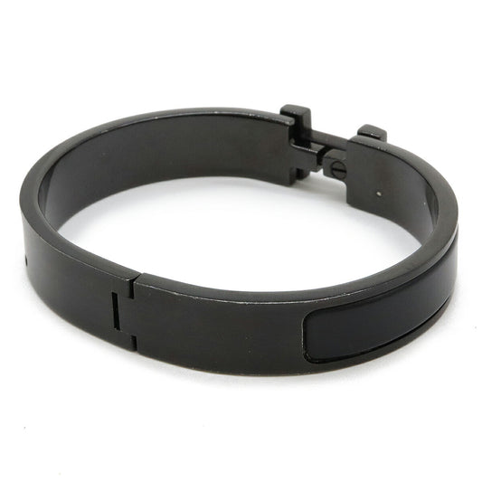 Hermes Enamel Click HH Bracelet Black