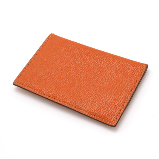 Hermes Leather Card Case Orange