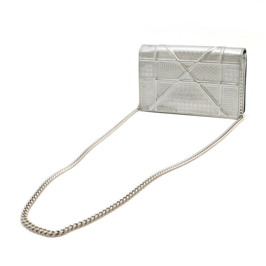 Dior Patent Leather Diorama Chain Wallet Clutch