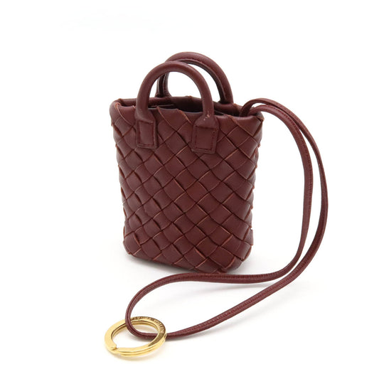 Bottega Veneta Leather Bag Charm Keychain