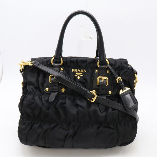 Prada Gathered Leather Tote Bag BN1336