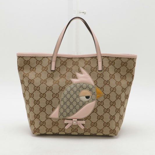 Gucci GG Canvas Children's Zoo Parrot Tote Bag