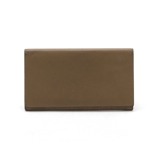 Hermes Leather Silk Long Wallet