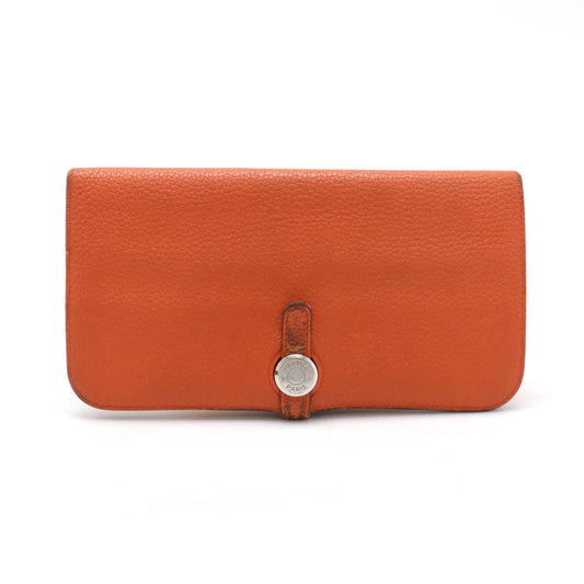 Hermes Dogon Long Bifold Leather Wallet