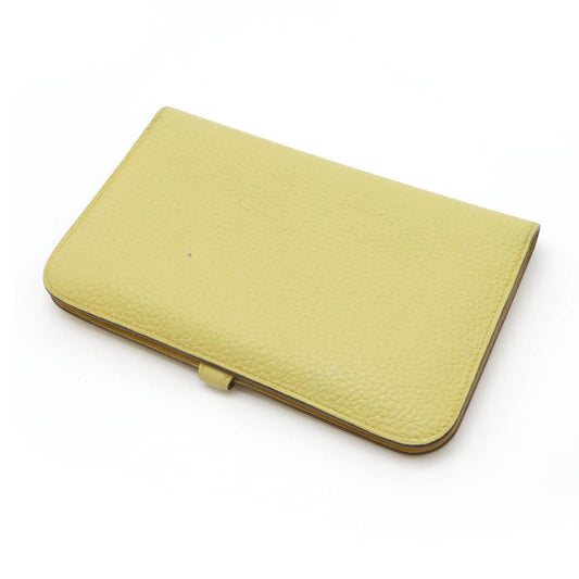 Hermes Dogon Duo GM Bifold Wallet Yellow