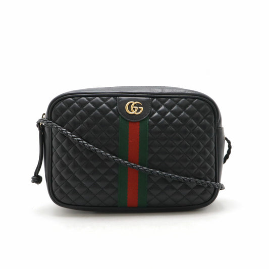 Gucci GG Marmont Leather Shoulder Bag Black