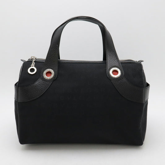 Bvlgari Logo Mania Canvas Leather Tote Bag