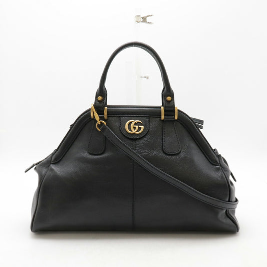 Gucci Leather Medium Top Handle Bag