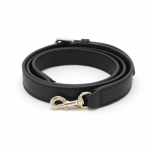 Gucci Leather Shoulder Strap Black Gold