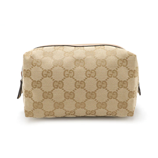 Gucci GG Canvas Cosmetic Pouch Beige