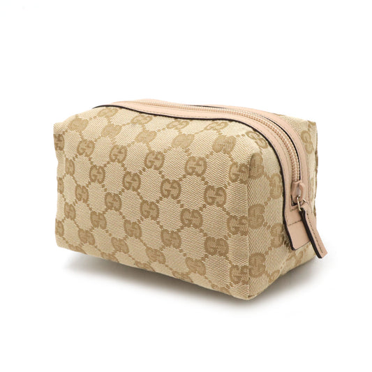 Gucci GG Canvas Cosmetic Pouch Beige