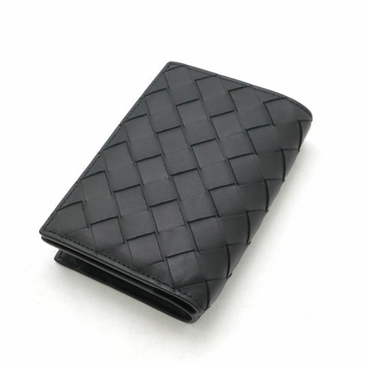 Bottega Veneta Intrecciato Medium Wallet Black Leather