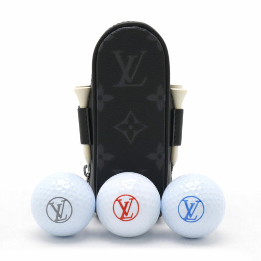 Louis Vuitton Monogram Eclipse Golf Ball Case Set