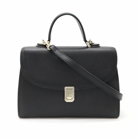 Burberry Leather 2WAY Handbag Black