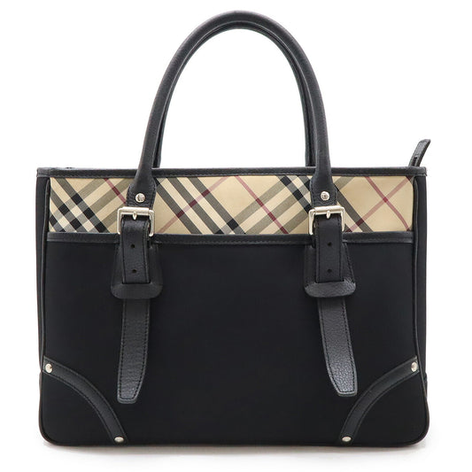 Burberry Nylon Canvas Leather Business Bag