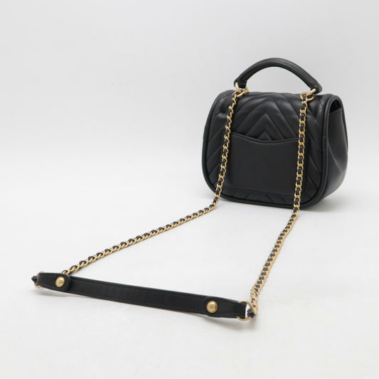 Chanel Chevron V-Stitch Leather Handbag