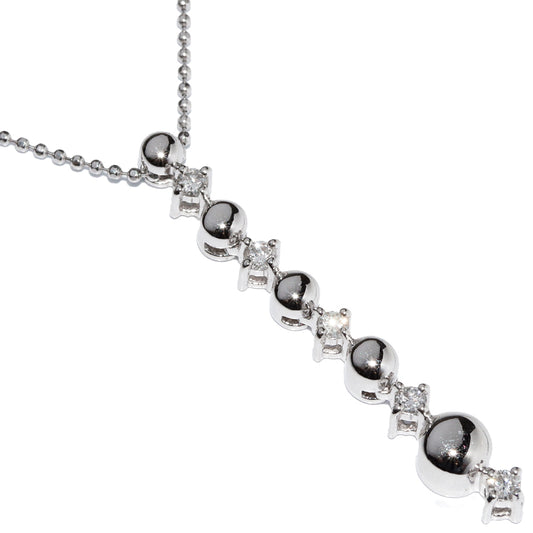 Pt900 Pt850 Diamond Pendant Necklace