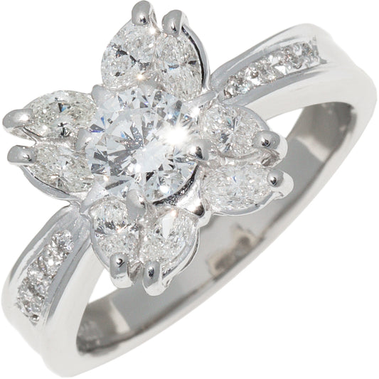 Platinum Diamond Ring Pt900 0.55ct 0.57ct Size 11