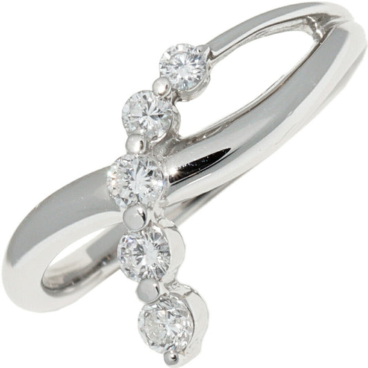 Platinum Diamond Ring Pt900 0.28ct Size 11