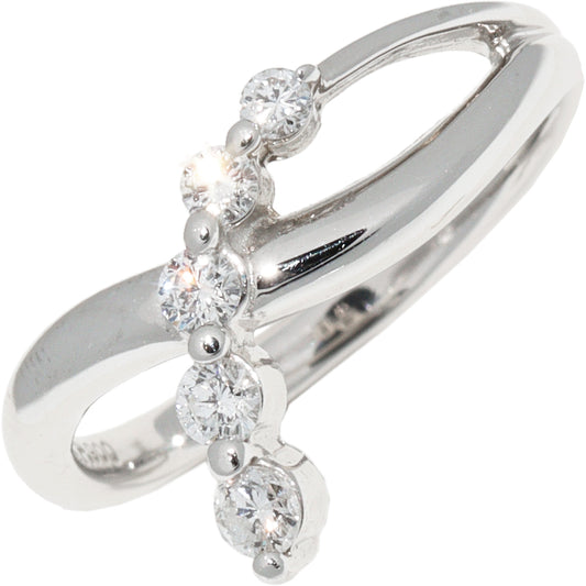 Pt900 Platinum Diamond Ring 0.28ct Size 11