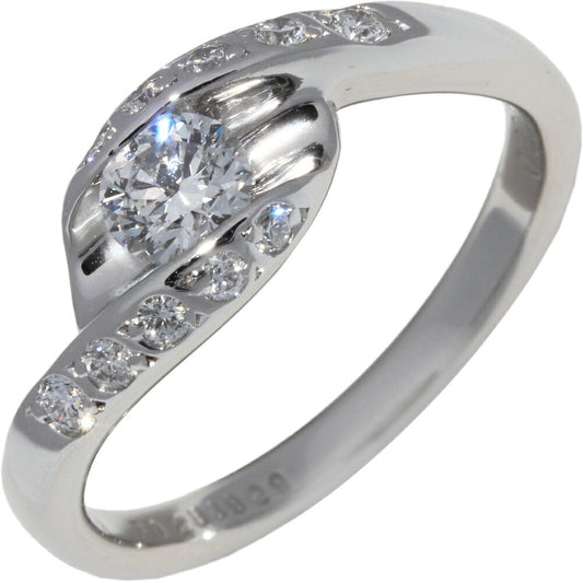 Pt900 Diamond Ring 0.306ct/0.15ct