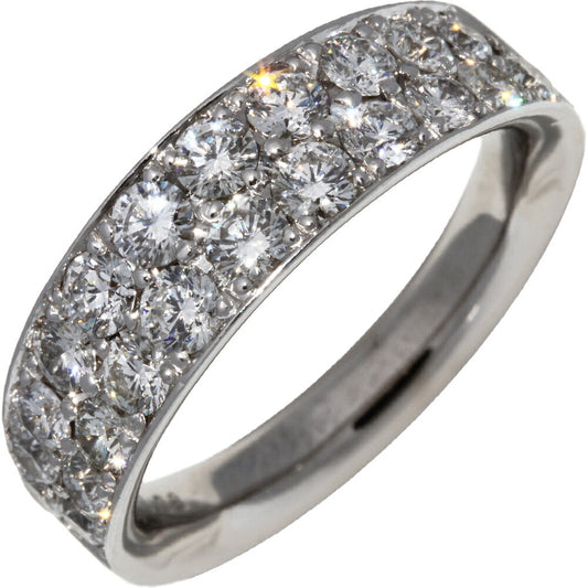 K18WG White Gold Diamond Ring 1.38ct