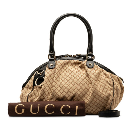 Gucci Sukey 2WAY Leather Canvas Handbag