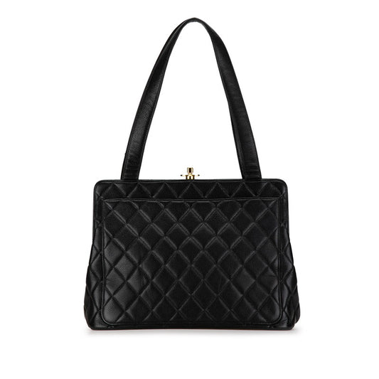 Chanel Caviar Skin Coco Mark Matelasse Tote Bag