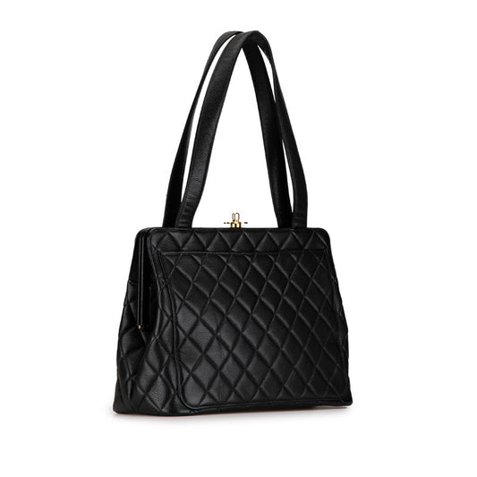 Chanel Caviar Skin Coco Mark Matelasse Tote Bag