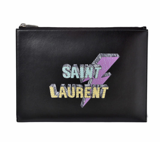 Saint Laurent Leather iPad Mini Clutch Bag