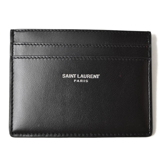 Saint Laurent Leather Card Case Black