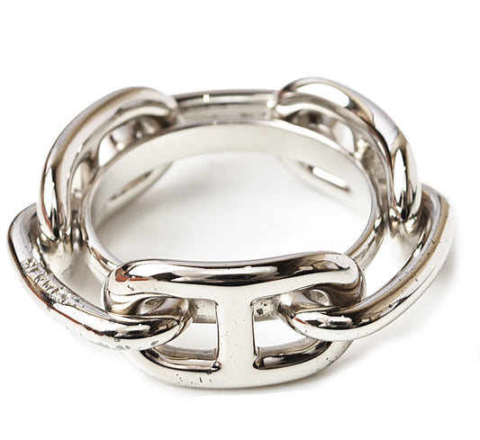 Hermes Scarf Ring Holder Silver Jumbo