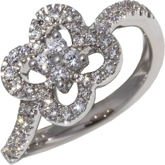 K18WG Diamond Ring 0.60ct Size 12