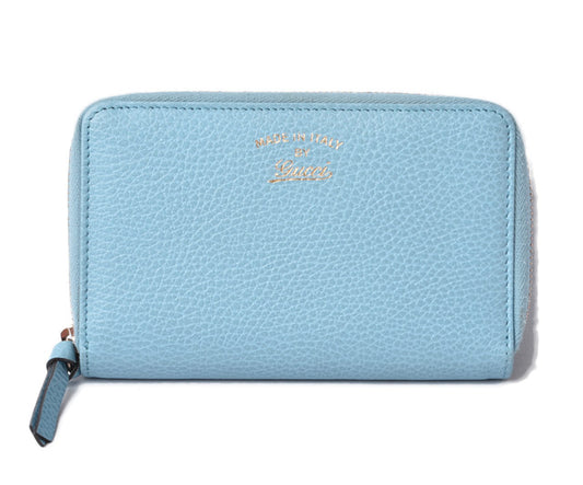 Gucci Leather Wallet Swing Light Blue