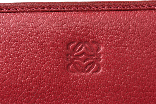 Loewe Goat Skin Long Wallet Bordeaux