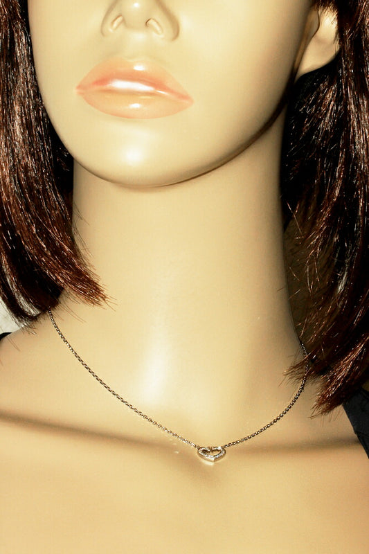 Cartier K18WG Diamond C Heart Necklace B7008300