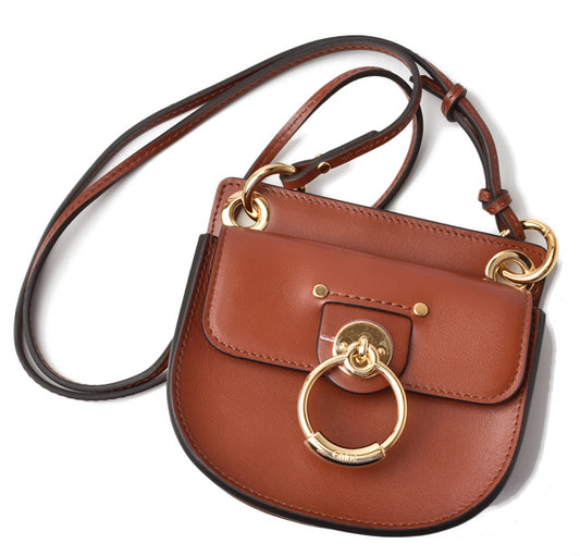 Chloe Mini Shoulder Bag Pouch Brown 2way