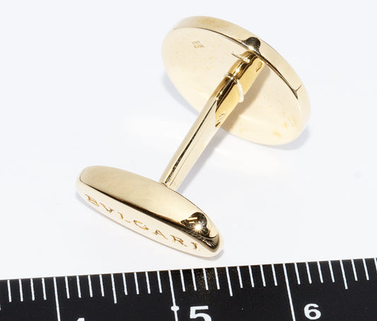 Bvlgari K18YG Diamond Cufflinks