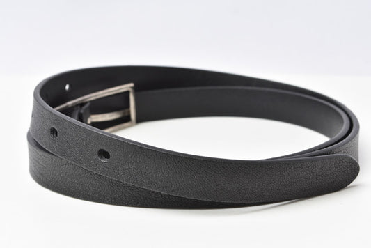 Saint Laurent Smooth Leather Belt Black